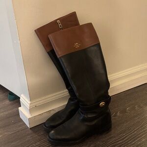 Coach Black and Brown Riding Boots